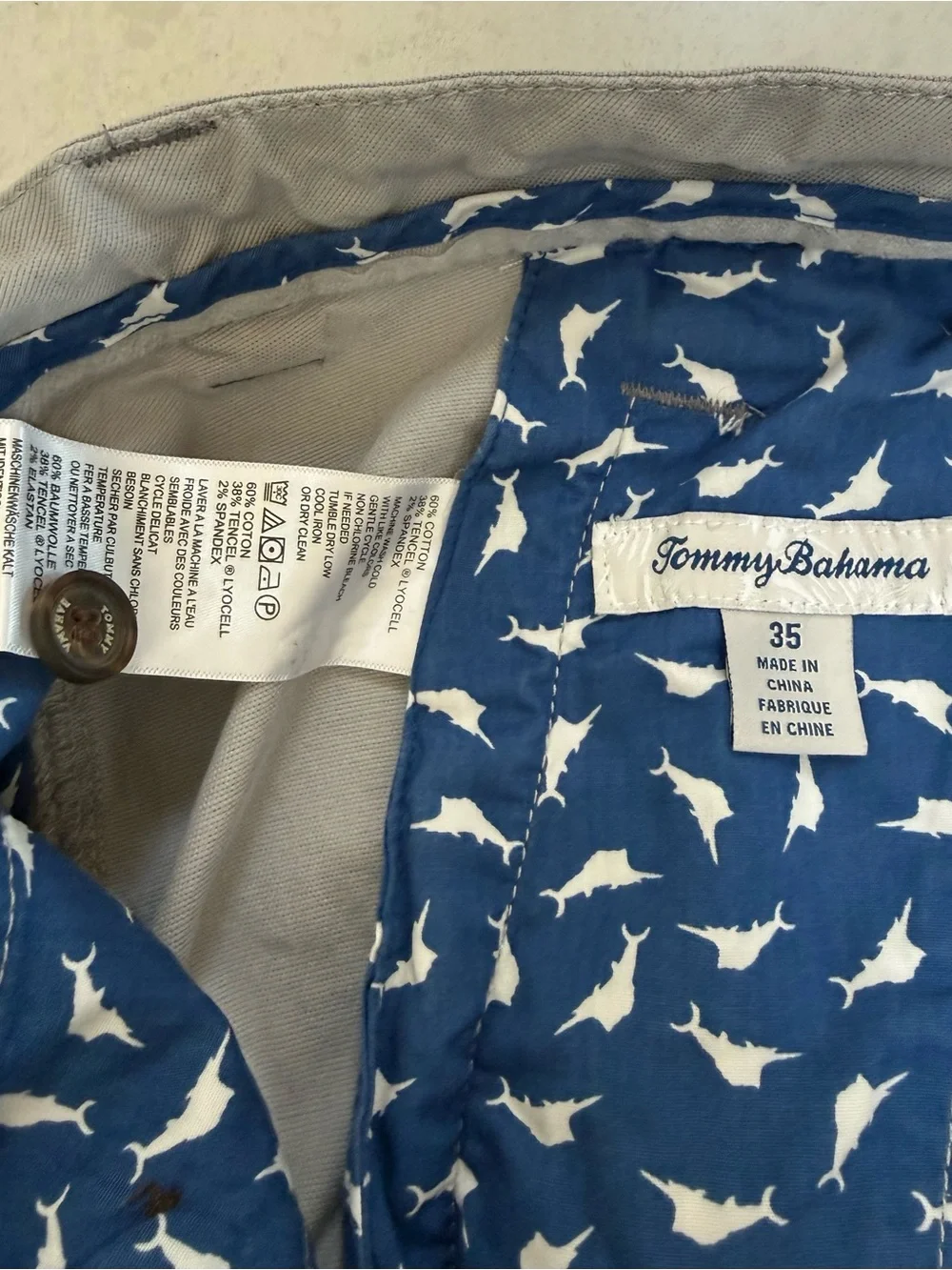Tommy Bahama 35 - 9.5” Slate/Gray Men's Cargo Shorts